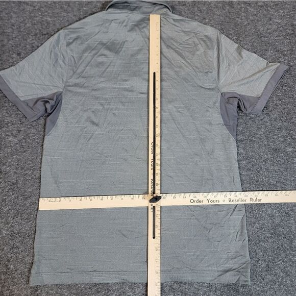 Under Armour Men's Golf Polo Shirt Size M Gray Loose Fit HeatGear Saginaw Club - Picture 8 of 12